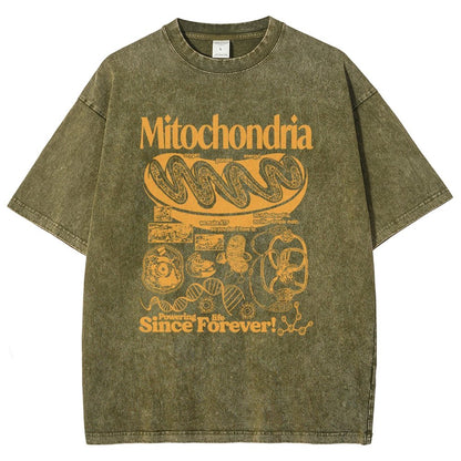 Mitochondria Vintage Science Vintage Distressed T-shirt
