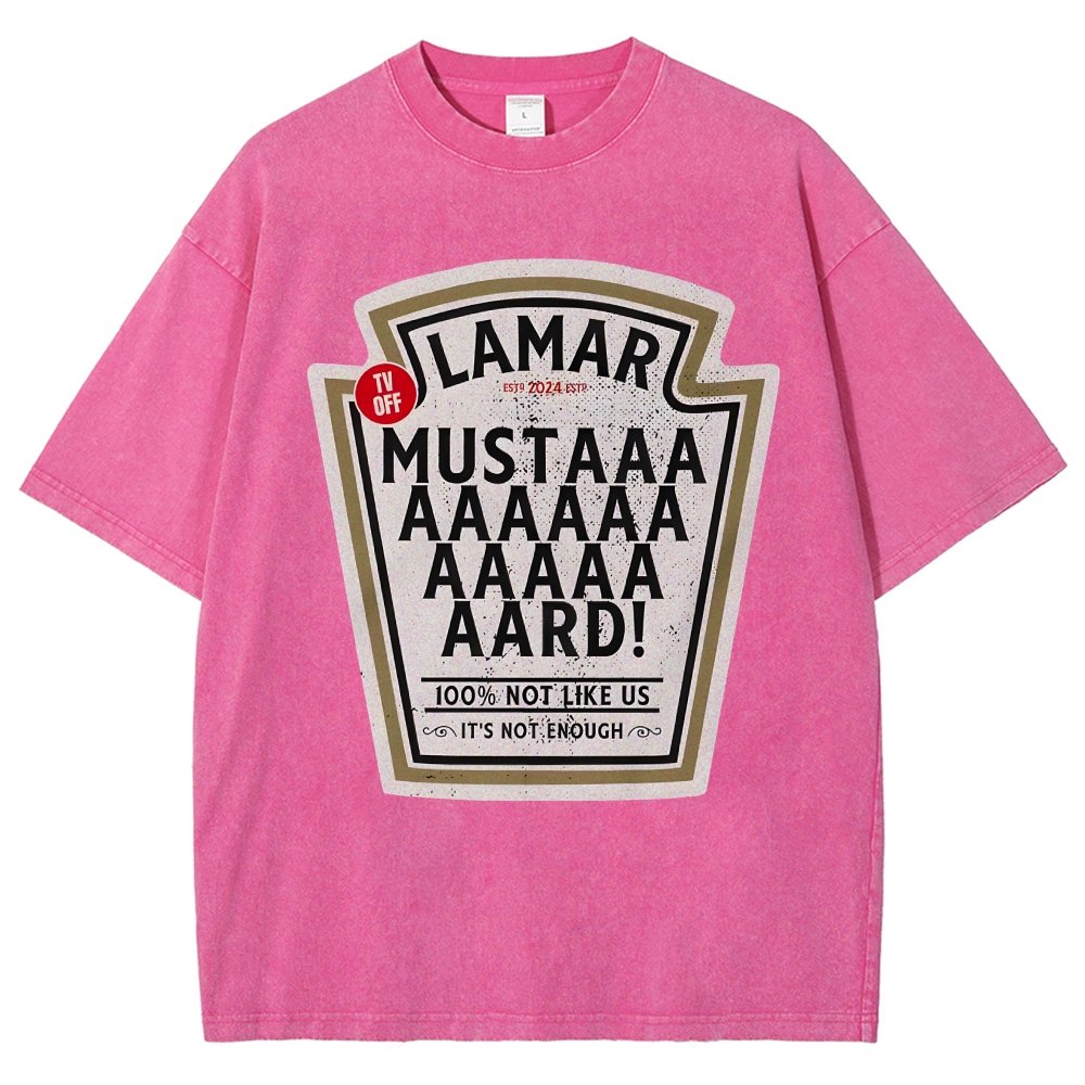 Lamar Mustard TV Off Essential Vintage Distressed T-shirt