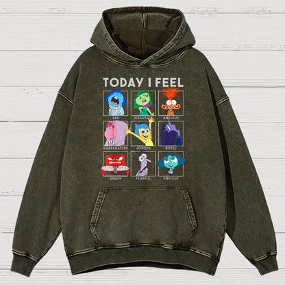 Today I Feel Funny Vintage Distressed Hoodie