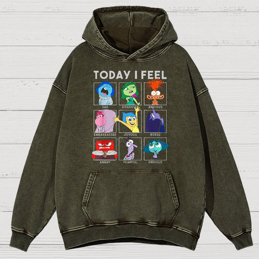 Today I Feel Funny Vintage Distressed Hoodie