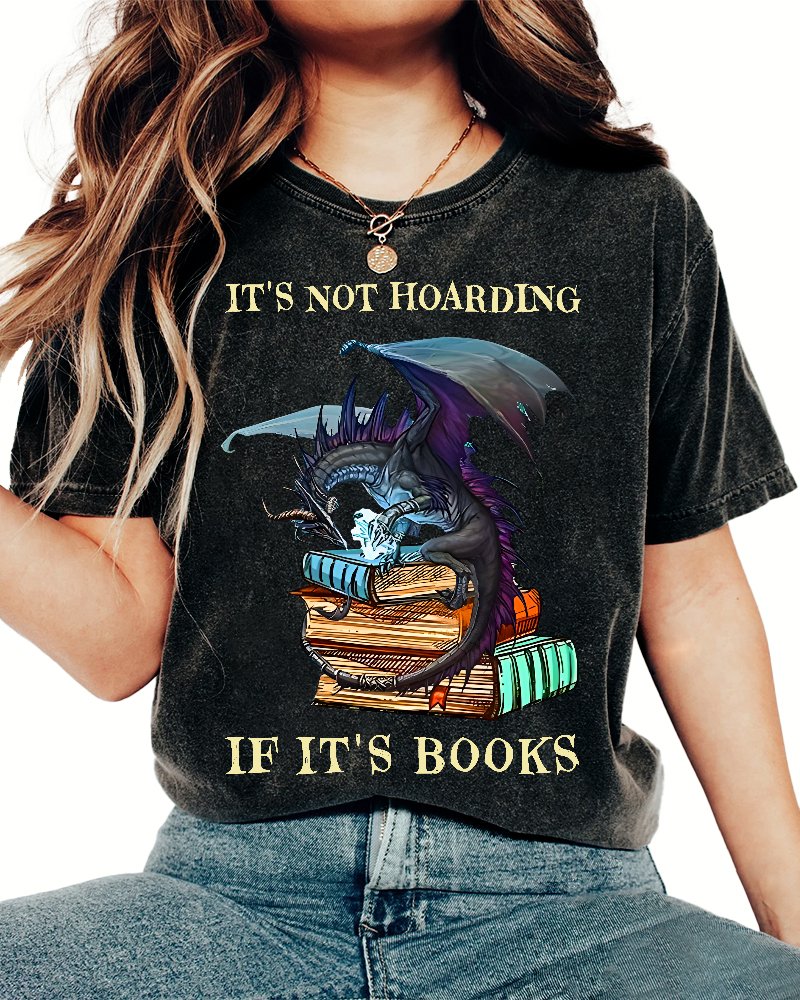 It's Not Hoarding If It's Books Vintage Distressed T-shirt