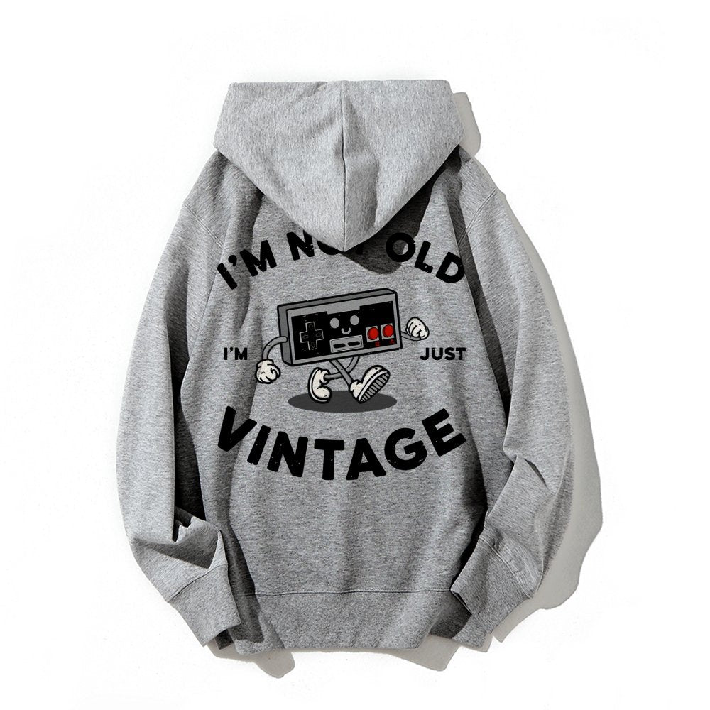 I'm Not Old Printed Back Unisex Cotton Hoodie