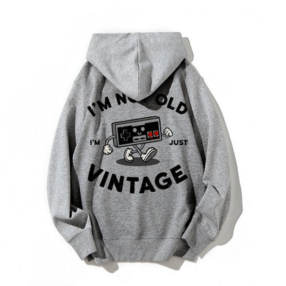 I'm Not Old Printed Back Unisex Cotton Hoodie