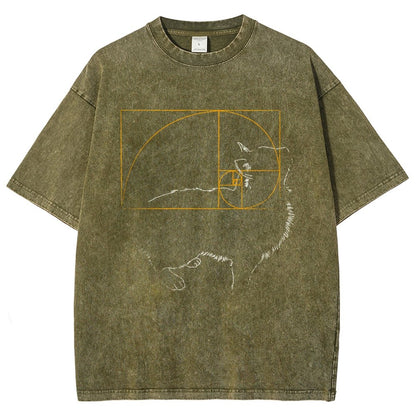 Golden Cat Vintage Distressed T-shirt