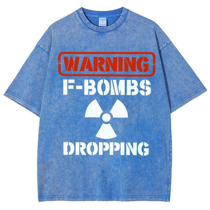 Warning F Bombs Dropping Vintage Distressed T-shirt