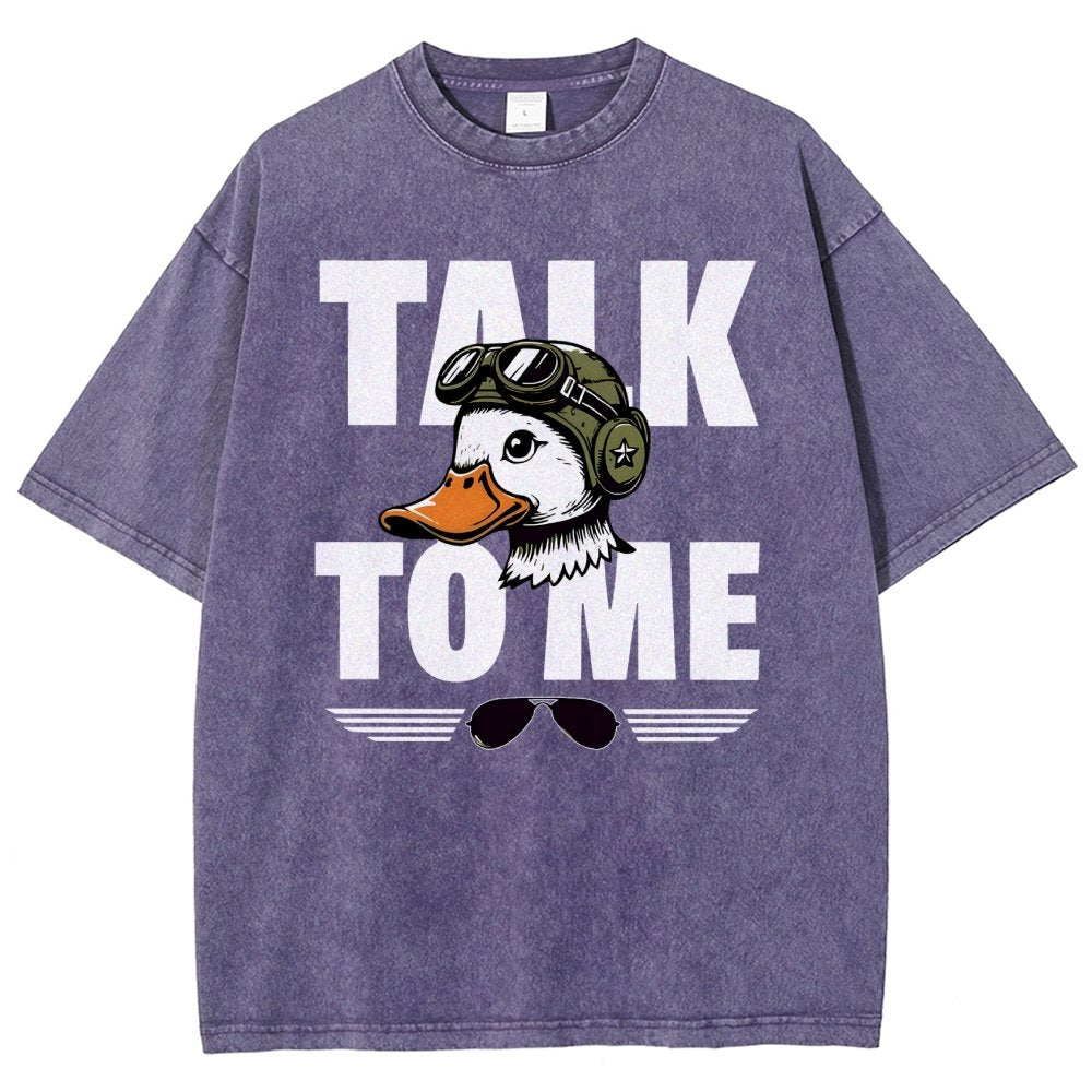 Talk To Me. Vintage Distressed T-shirt