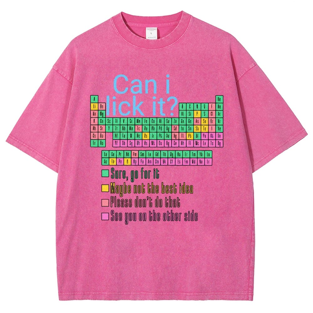 Can I Lick It？ Funny Science Vintage Distressed T-shirt