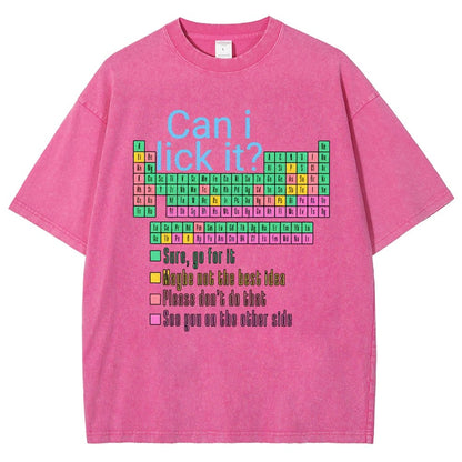 Can I Lick It？ Funny Science Vintage Distressed T-shirt