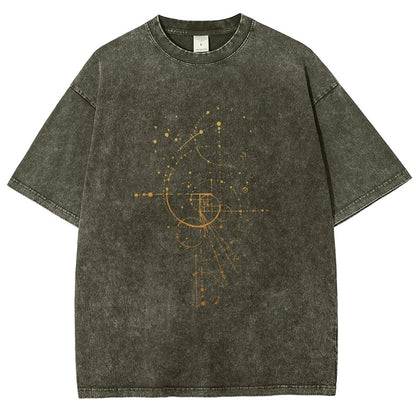 Fibonacci Vintage Distressed T-shirt