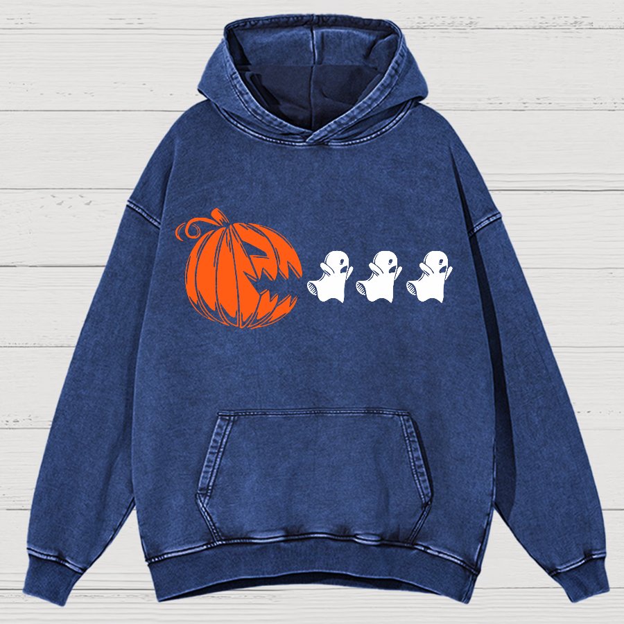 Funny Halloween Ghost Vintage Distressed Hoodie