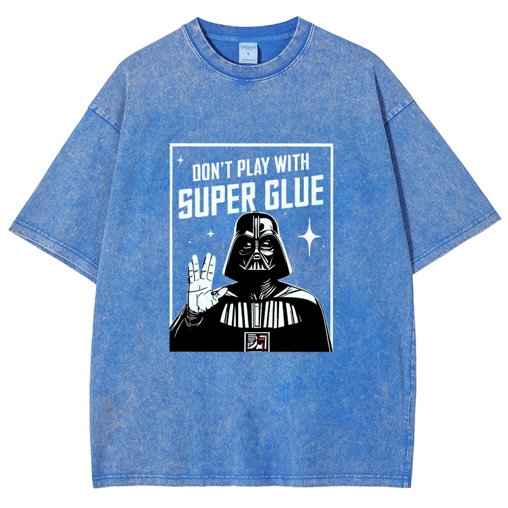 City Safety Tip Keep away from super glue Vintage Distressed T-shirt