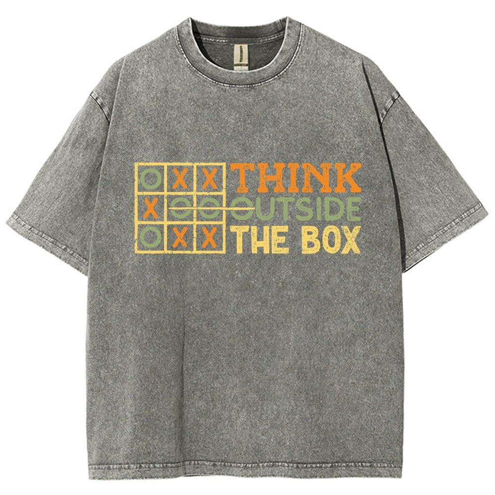 Thinking Outside The Box Vintage Distressed T-shirt