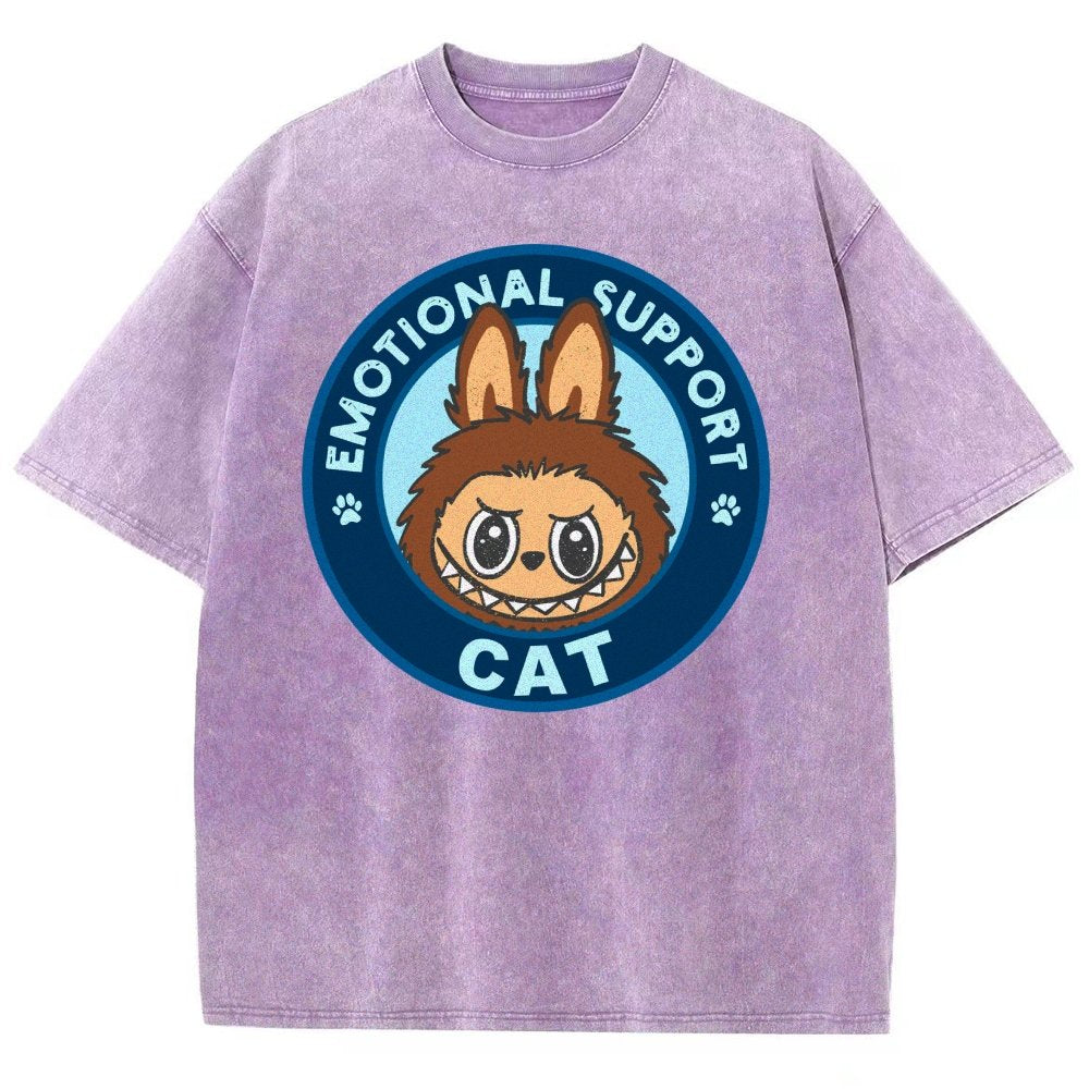 Emotional Support Cat Vintage Distressed T-shirt