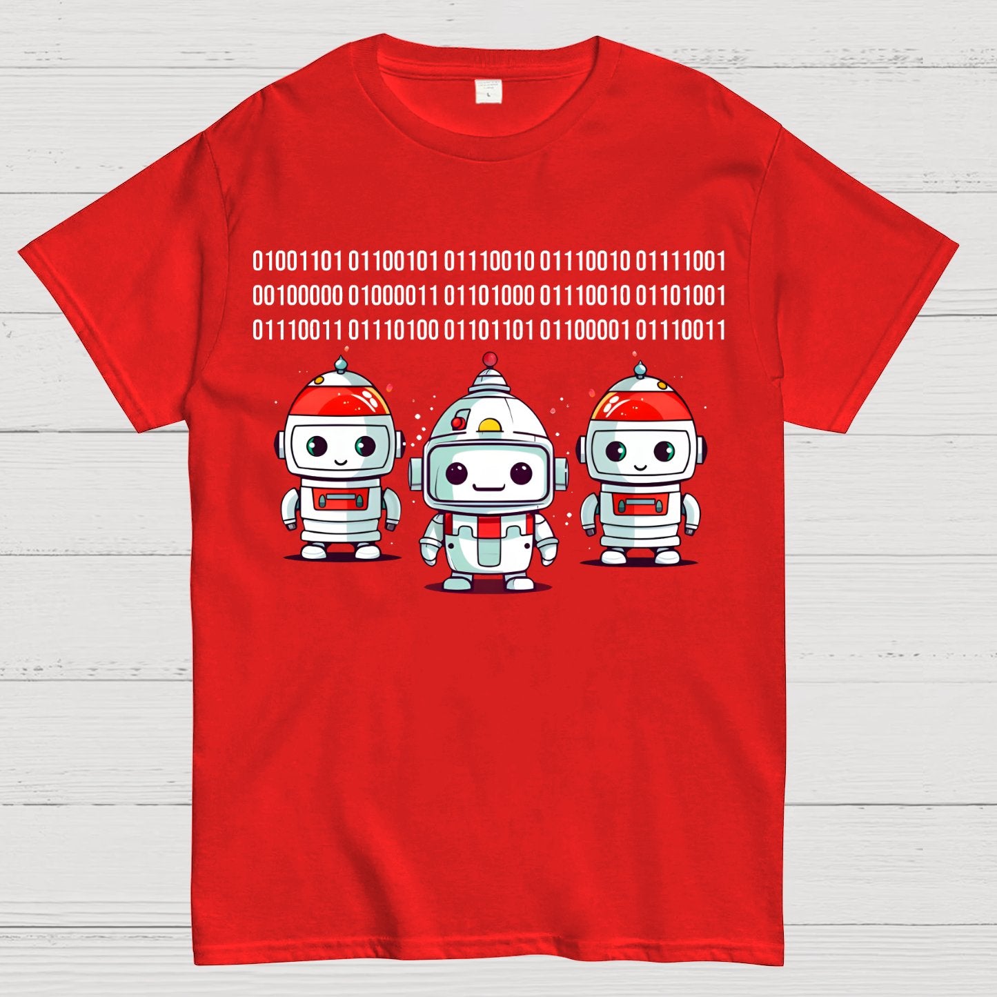 Robot Binary Christmas Geek T-Shirt