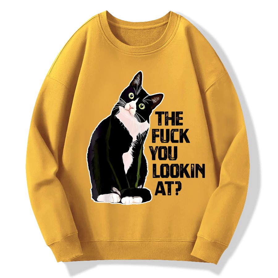 The Fuck You Lookin At？Geek Cotton Sweatshirt