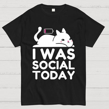 I Was Social Today Geek T-Shirt