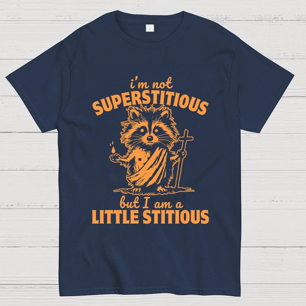 I'm not superstitious, but I am a little stitious Unisex Geek T-Shirt