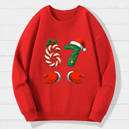 67 Christmas Geek Cotton Sweatshirt