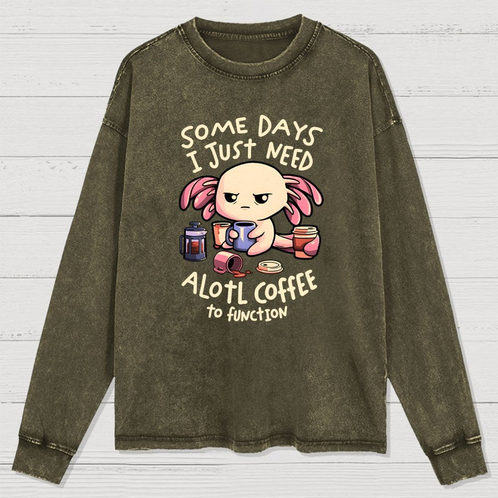Alotl Coffee Washed Long Sleeve Tee