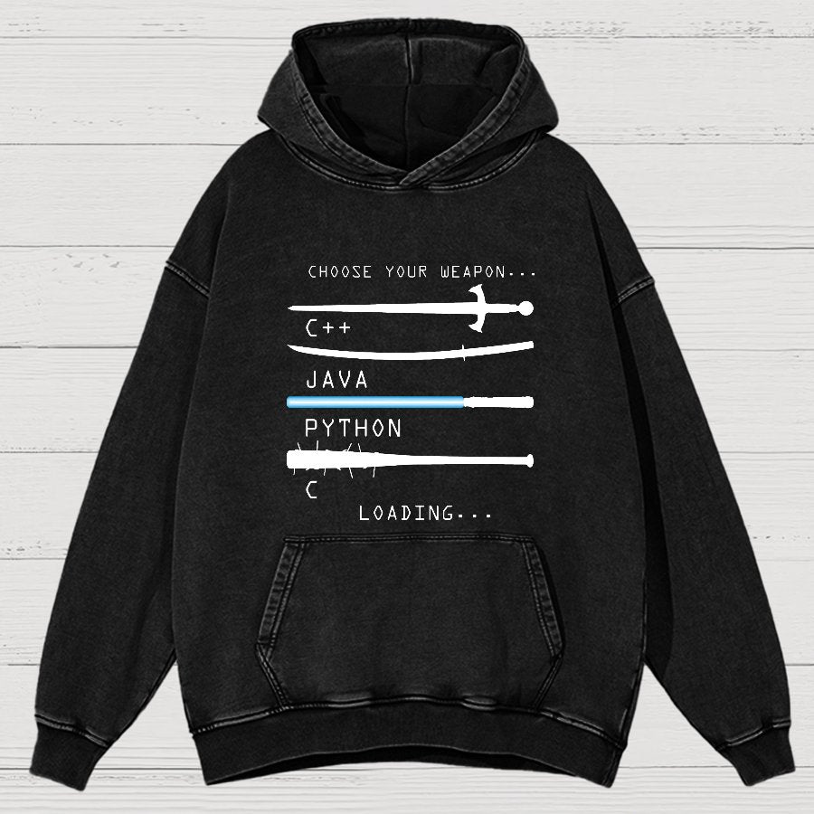 Choose Your Weapon Vintage Distressed Hoodie