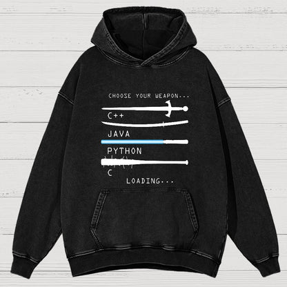 Choose Your Weapon Vintage Distressed Hoodie