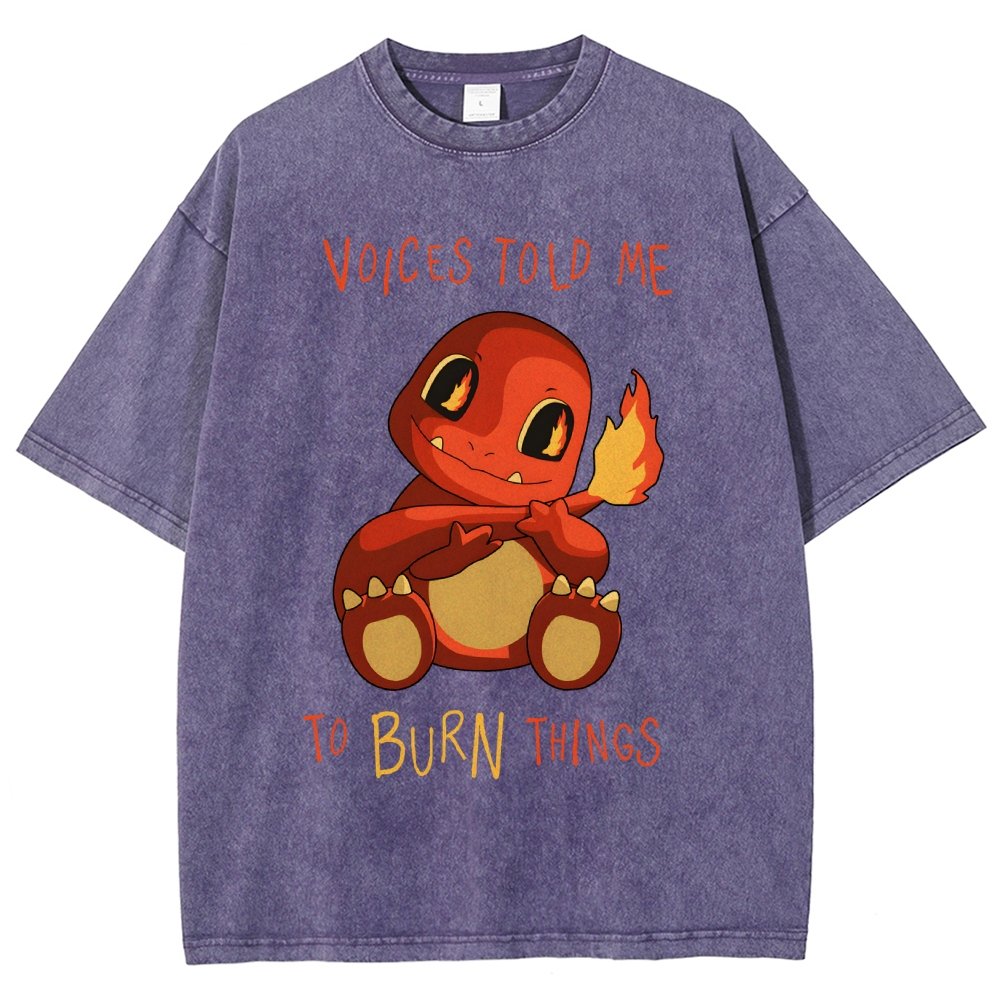 Game Voices Told me to Burn Things Vintage Distressed T-shirt