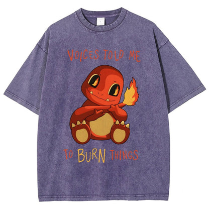 Game Voices Told me to Burn Things Vintage Distressed T-shirt