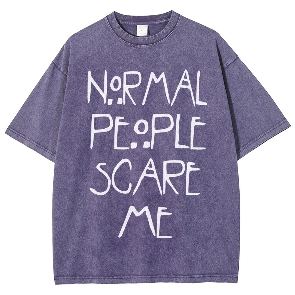 Normal People Scare Me Vintage Distressed T-shirt