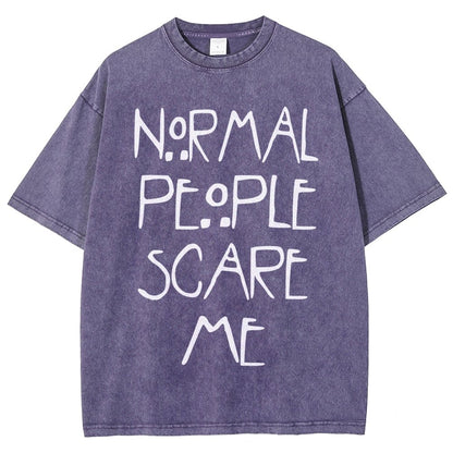 Normal People Scare Me Vintage Distressed T-shirt
