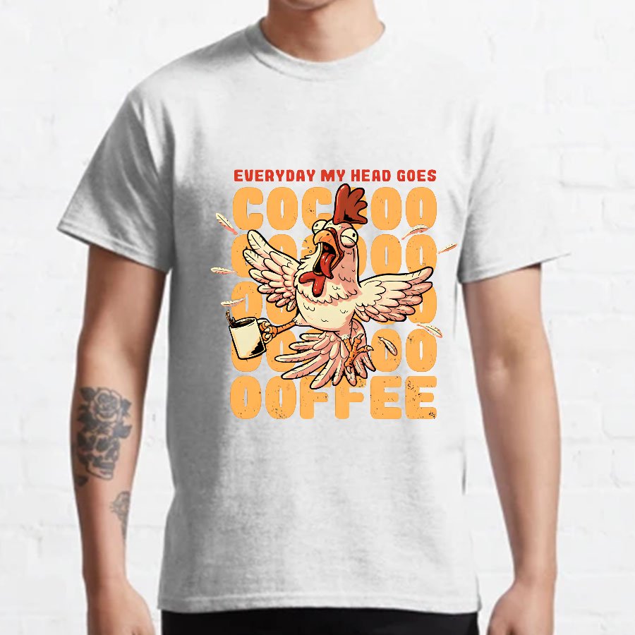 Cocoffee Funny Chicken Nerdy T-Shirt