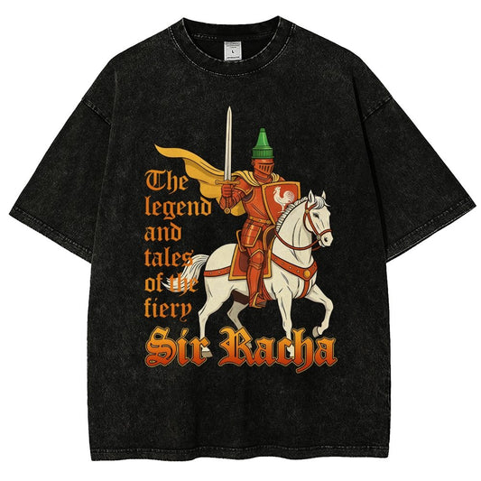 Sir Racha Art Print Vintage Distressed T-shirt