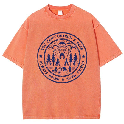 You Can't Outrun A Bear Vintage Distressed T-shirt