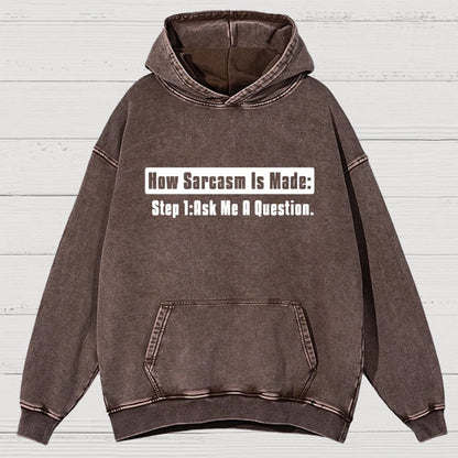 Step 2 Sarcasm Vintage Distressed Hoodie