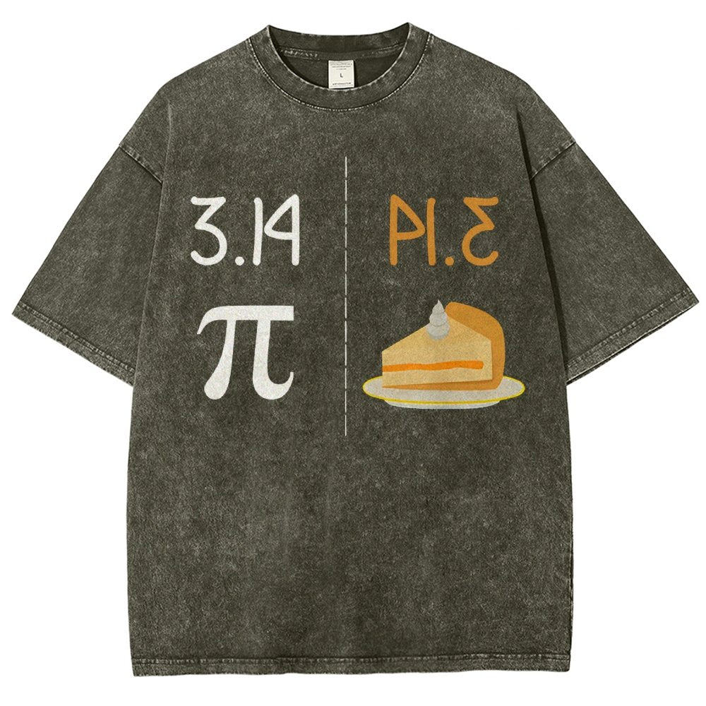 Funny PI Mirror Image Of 3.14 Is PIE Vintage Distressed T-shirt