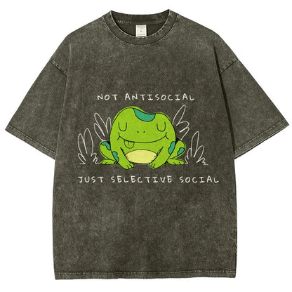Not Antisocial... Just Selective Social Vintage Distressed T-shirt