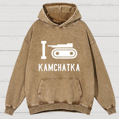 I Love Kamchatka  Vintage Distressed Hoodie
