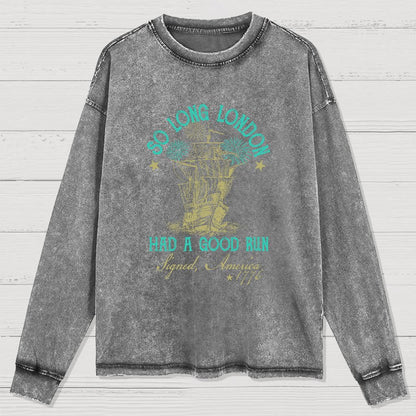 So Long London Washed Long Sleeve Tee
