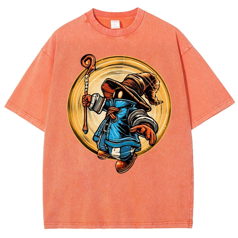 The Black Mage Vintage Distressed T-shirt