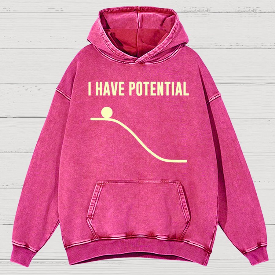 I Have Potential Energy Science Vintage Distressed Hoodie