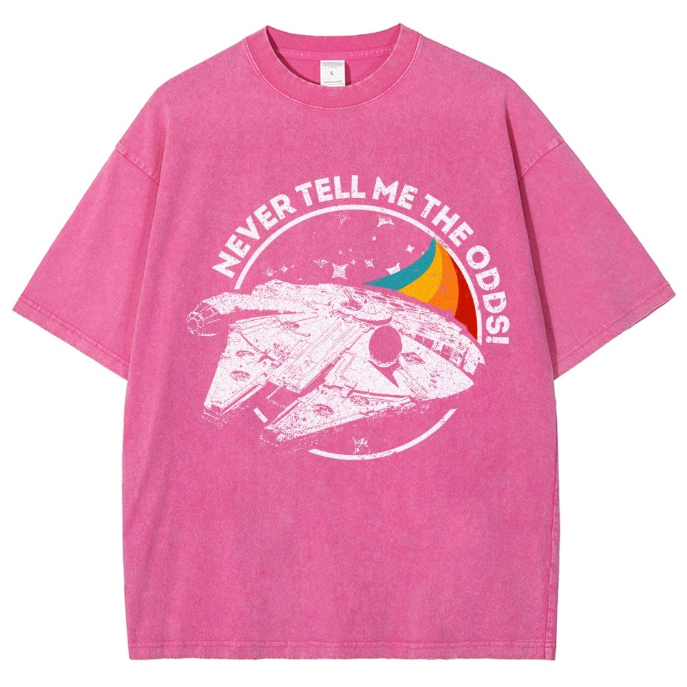 Never Tell Me the Retro Odds Vintage Distressed T-shirt