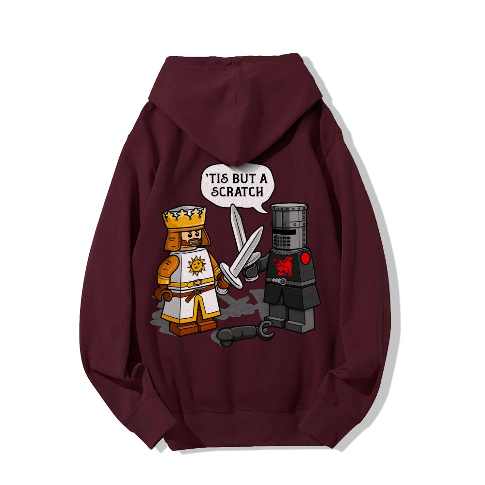 King Vs Knight Printed Back Unisex Cotton Hoodie