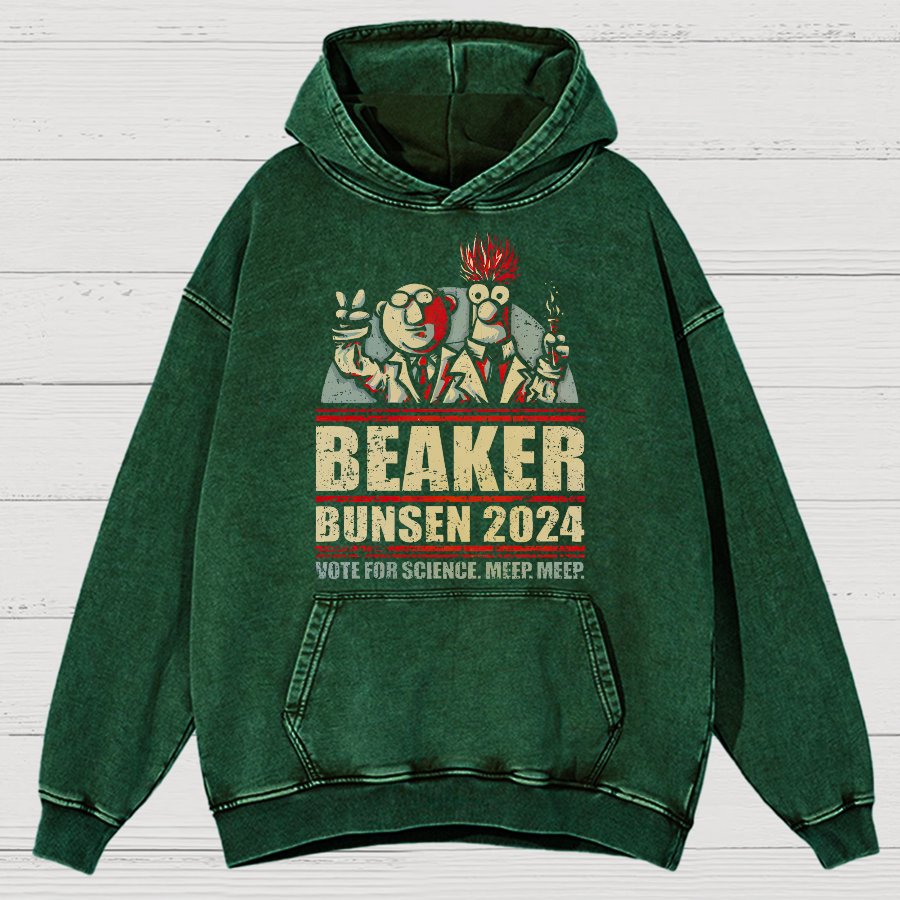 Vote For Science Geeky Vintage Distressed Hoodie