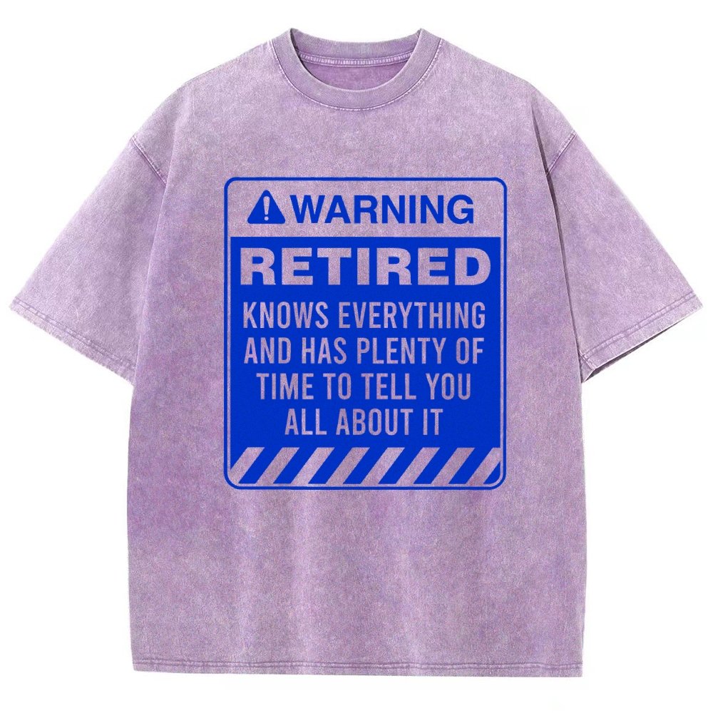 Retired Warning Vintage Distressed T-shirt