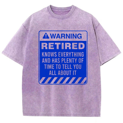 Retired Warning Vintage Distressed T-shirt
