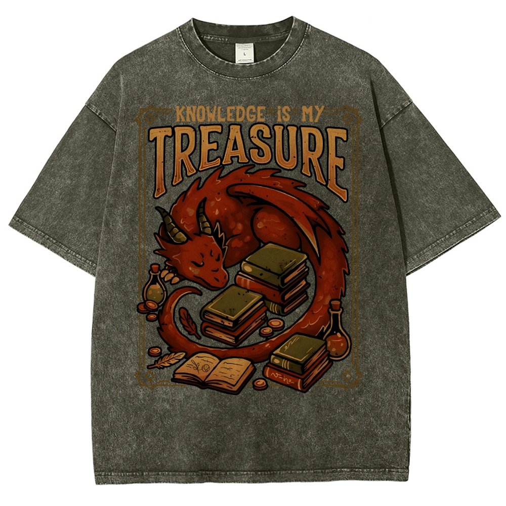 Knowledge Is My Treasure Vintage Distressed T-shirt