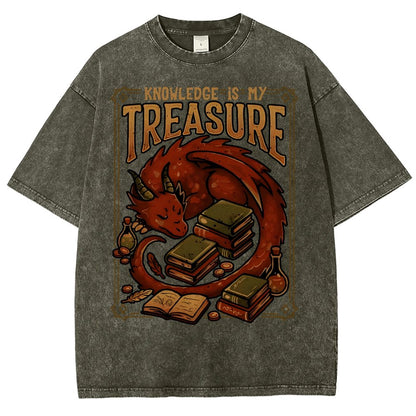 Knowledge Is My Treasure Vintage Distressed T-shirt