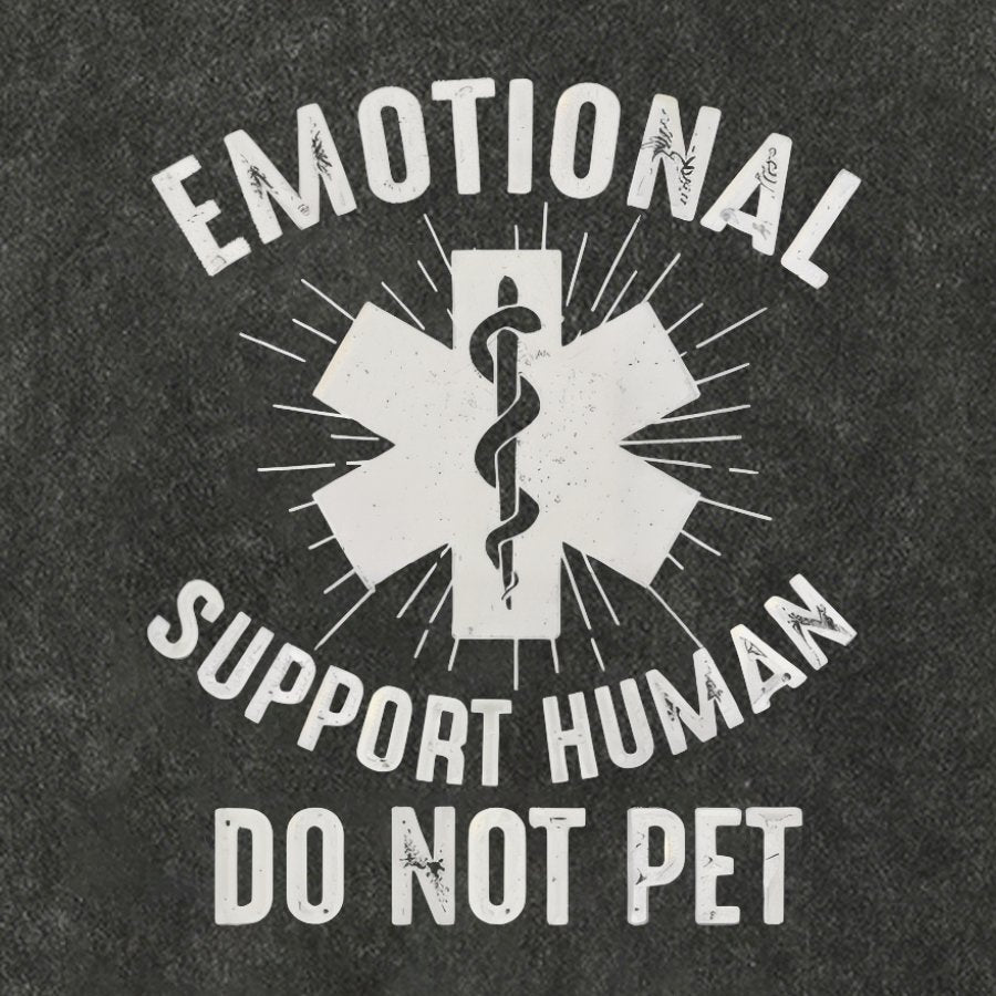 Emotional Support Human Vintage Distressed T-shirt