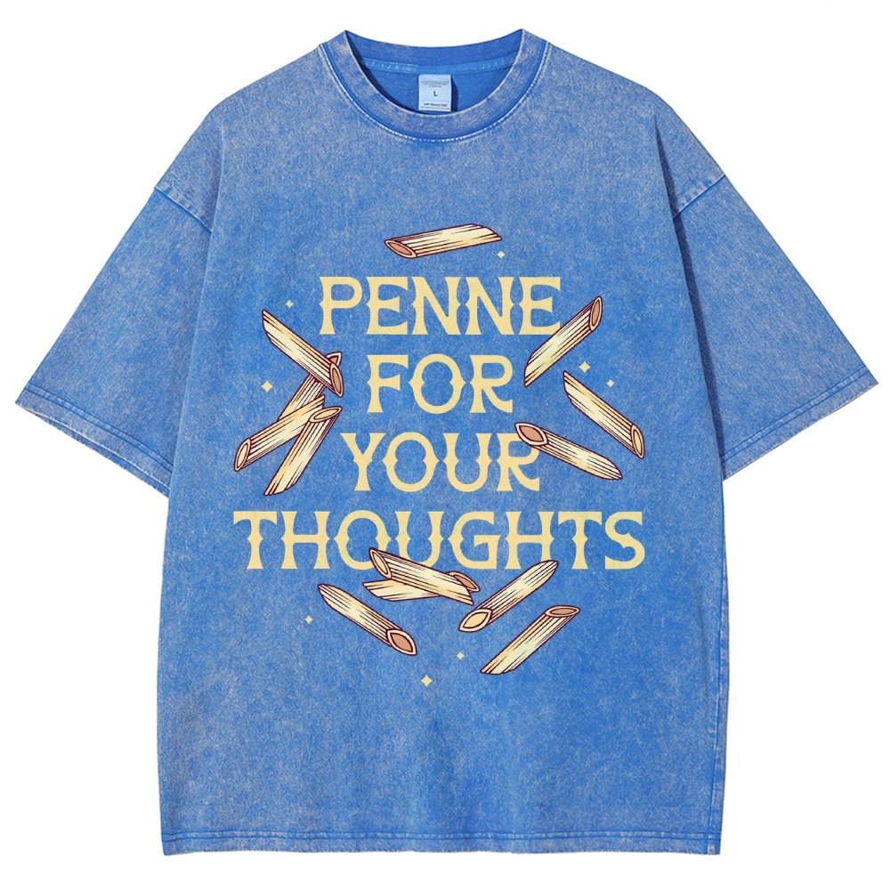 Penne For Your Thoughts Vintage Distressed T-shirt