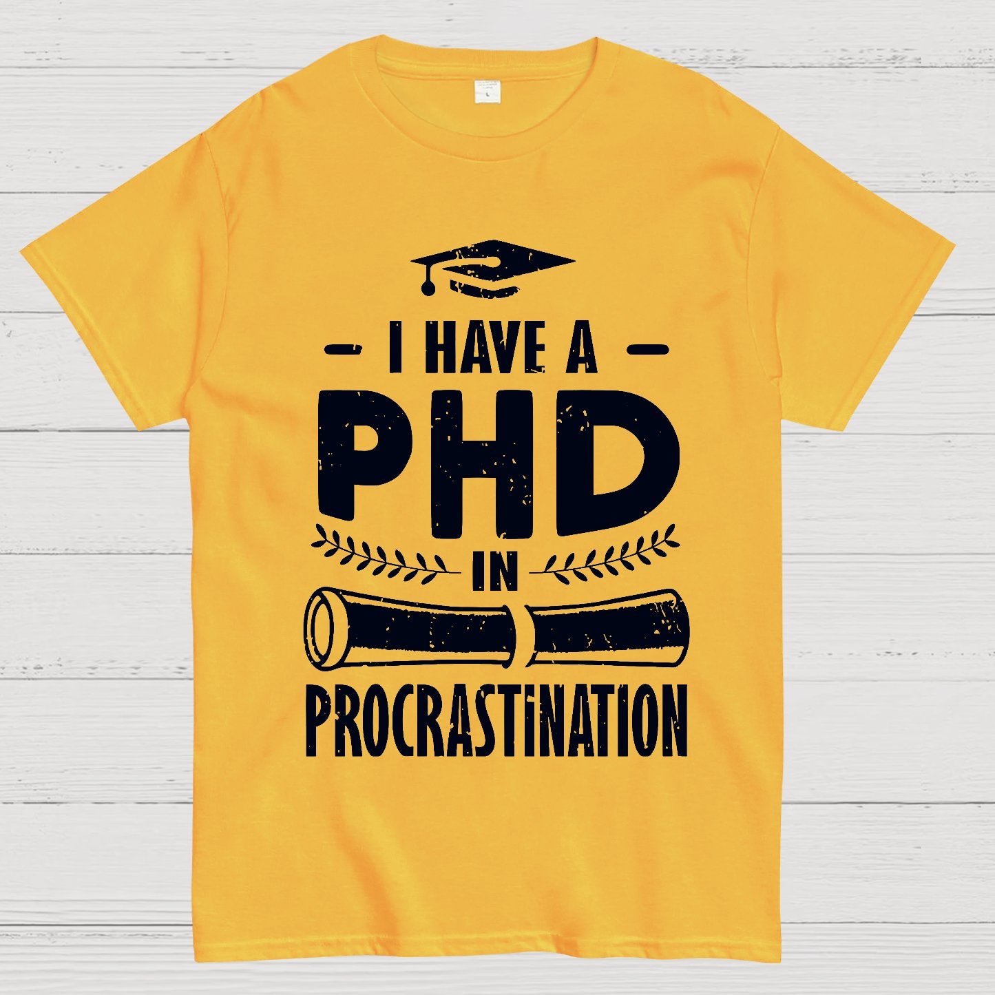 PHD In Procrastination Geek T-Shirt
