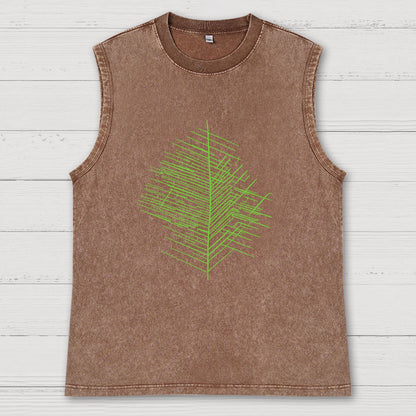 Leaves. Fantastic leaves Vintage Distressed Washed Tank